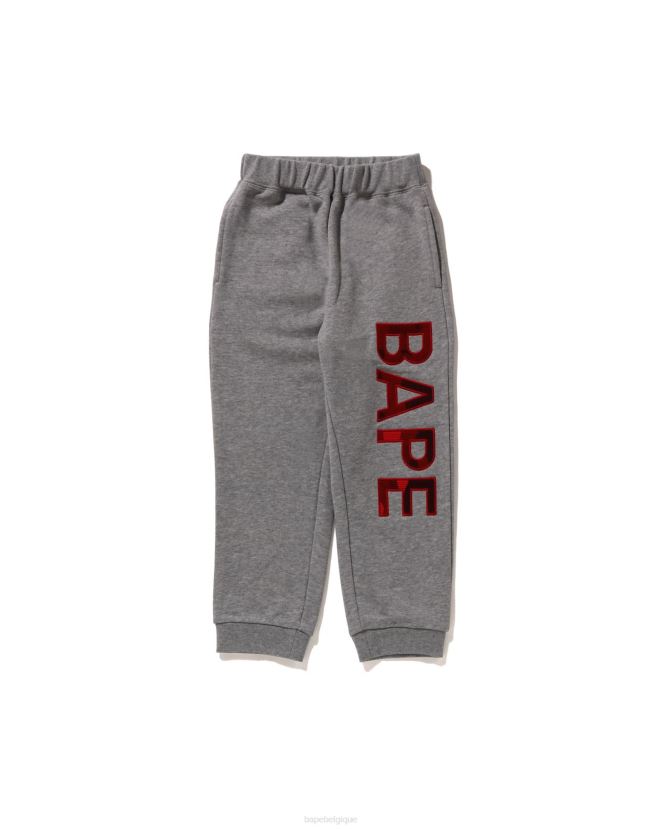 pantalon de jogging à empiècements A Bathing Ape enfants ZHX6N41428 gris