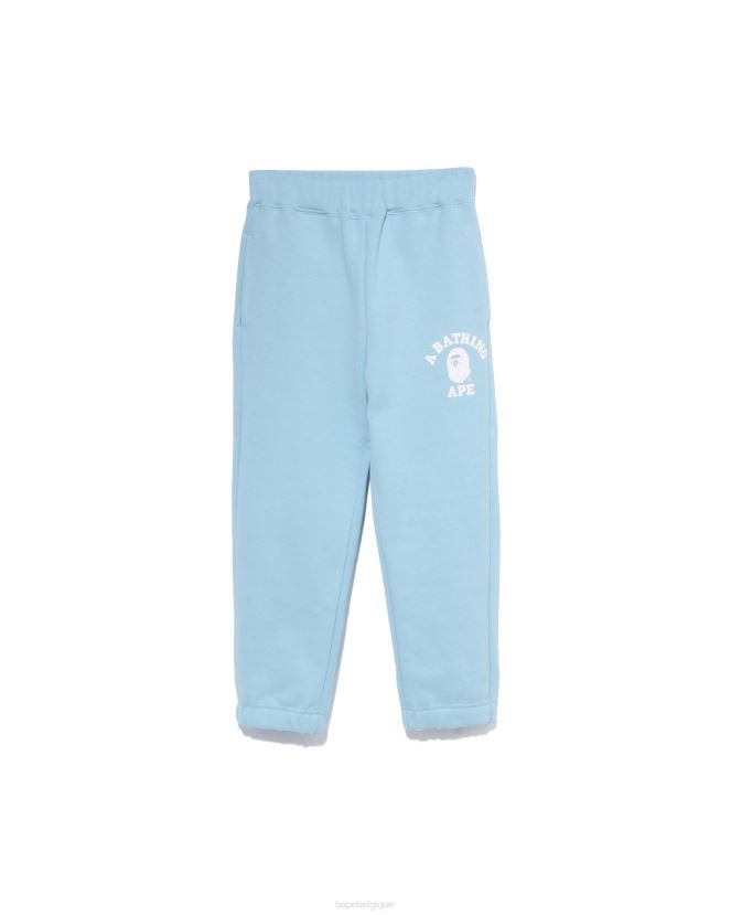 pantalon de survêtement d'université A Bathing Ape enfants ZHX6N41445 bleu clair