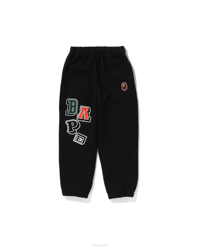 pantalon de survêtement multi-polices A Bathing Ape enfants ZHX6N41684 noir