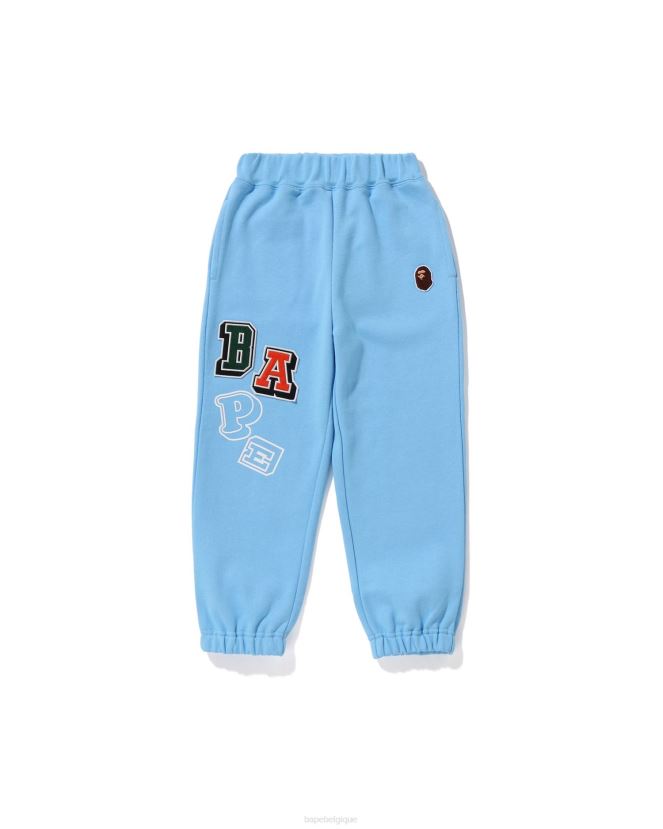 pantalon de survêtement multi-polices A Bathing Ape enfants ZHX6N41685 bleu