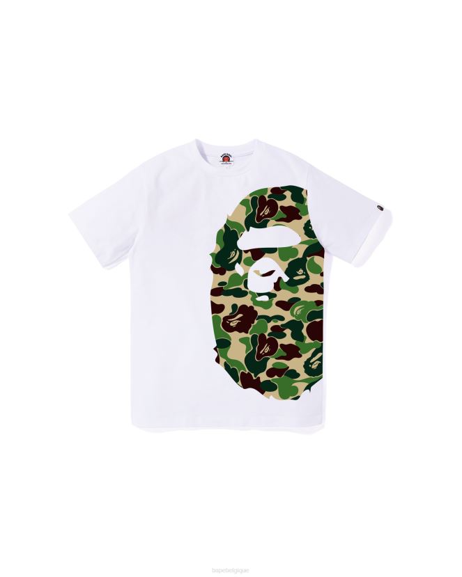 abc camo side t-shirt grosse tête jr A Bathing Ape enfants ZHX6N41285 blanc
