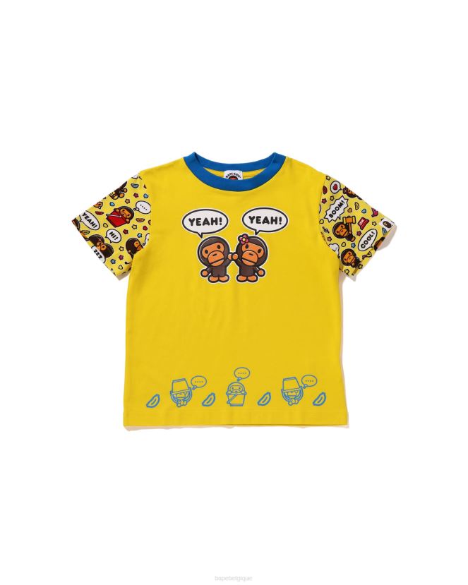bébé milo discours ballon milo lisa tee A Bathing Ape enfants ZHX6N41590 jaune