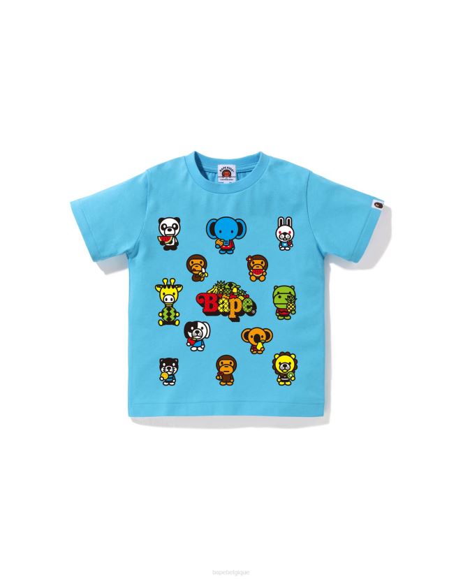 t-shirt bébé milo aux fruits mélangés # 1 A Bathing Ape enfants ZHX6N41371 bleu clair