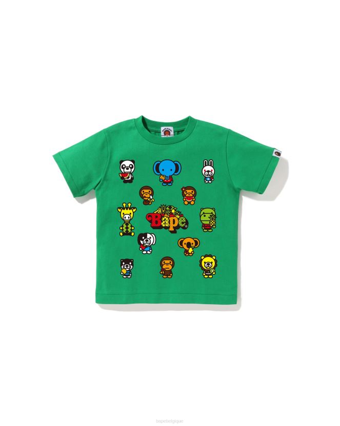 t-shirt bébé milo aux fruits mélangés # 1 A Bathing Ape enfants ZHX6N41372 émeraude