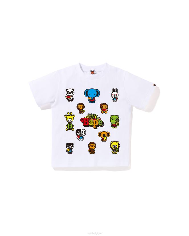 t-shirt bébé milo aux fruits mélangés # 1 A Bathing Ape enfants ZHX6N41375 blanc