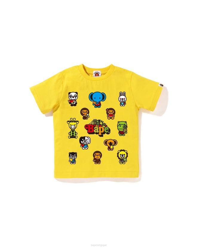 t-shirt bébé milo aux fruits mélangés # 1 A Bathing Ape enfants ZHX6N41376 jaune