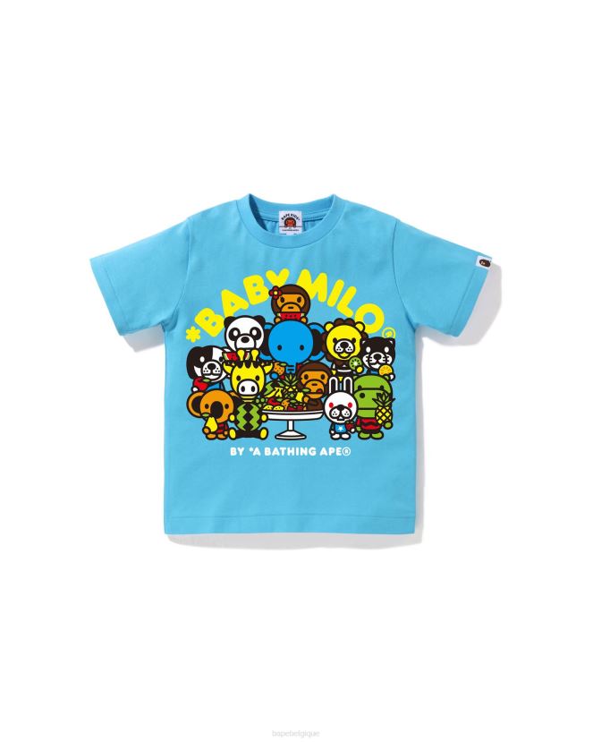 t-shirt bébé milo aux fruits mélangés # 2 A Bathing Ape enfants ZHX6N41454 bleu