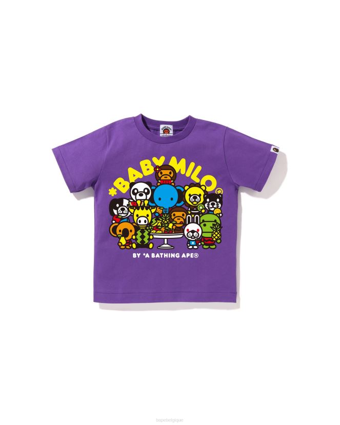 t-shirt bébé milo aux fruits mélangés # 2 A Bathing Ape enfants ZHX6N41457 violet