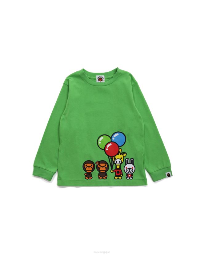 t-shirt bébé milo et ses amis A Bathing Ape enfants ZHX6N41774 vert clair