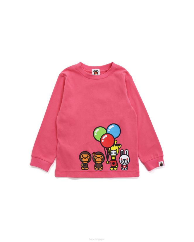t-shirt bébé milo et ses amis A Bathing Ape enfants ZHX6N41775 rose