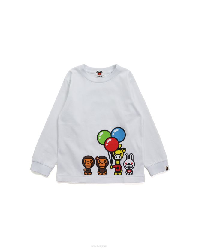 t-shirt bébé milo et ses amis A Bathing Ape enfants ZHX6N41776 blanc