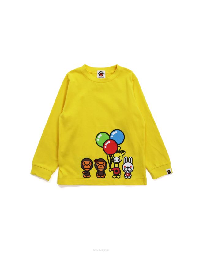 t-shirt bébé milo et ses amis A Bathing Ape enfants ZHX6N41777 jaune