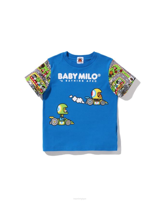 t-shirt bébé milo racing friends A Bathing Ape enfants ZHX6N41621 bleu