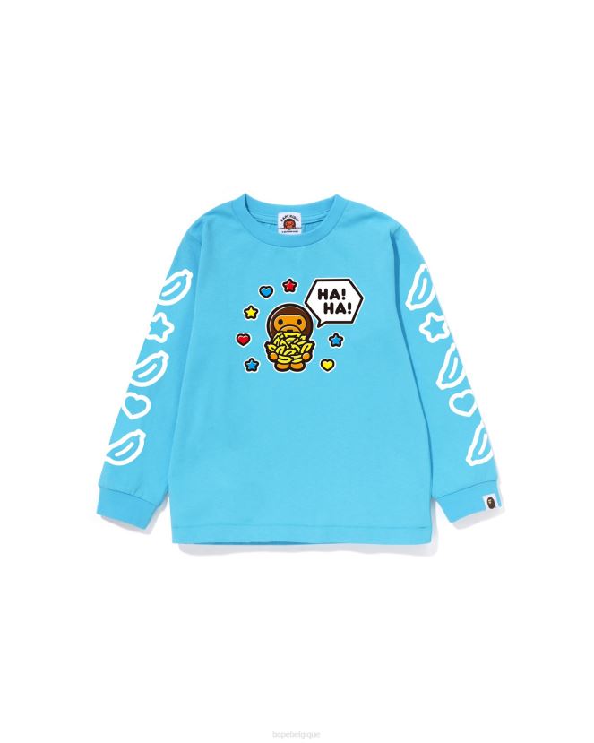 t-shirt ballon discours bébé milo # 1 A Bathing Ape enfants ZHX6N41477 bleu