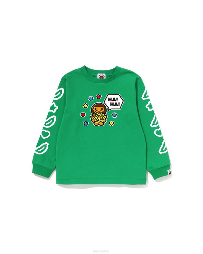 t-shirt ballon discours bébé milo # 1 A Bathing Ape enfants ZHX6N41478 menthe