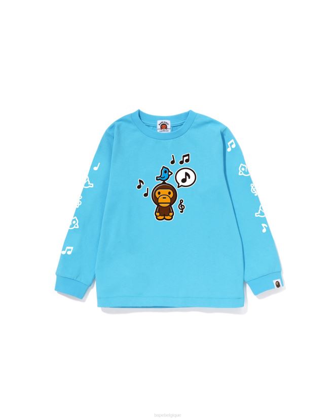 t-shirt ballon discours bébé milo # 2 A Bathing Ape enfants ZHX6N41483 bleu