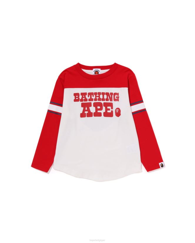 t-shirt de football A Bathing Ape enfants ZHX6N41514 blanc