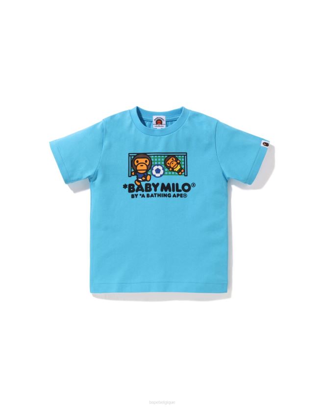 t-shirt de football bébé milo A Bathing Ape enfants ZHX6N41557 bleu ciel