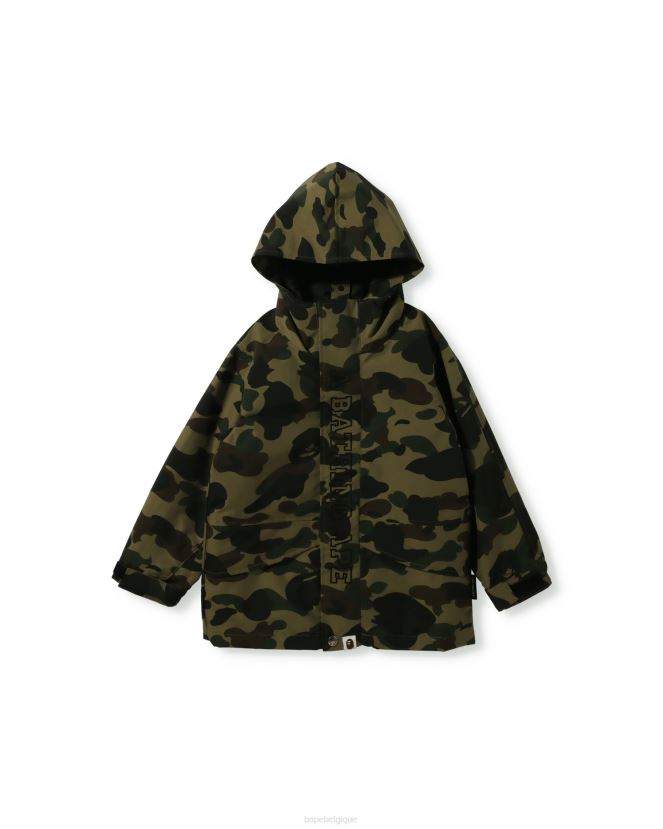 1ère veste camouflage 4 voies A Bathing Ape enfants ZHX6N41754 armée verte