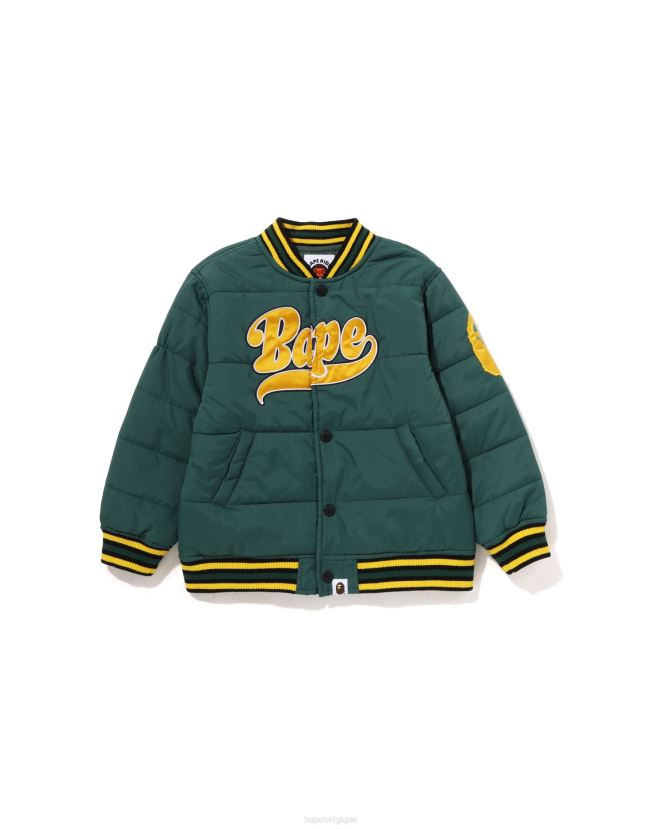 doudoune à patchs A Bathing Ape enfants ZHX6N41548 armée verte