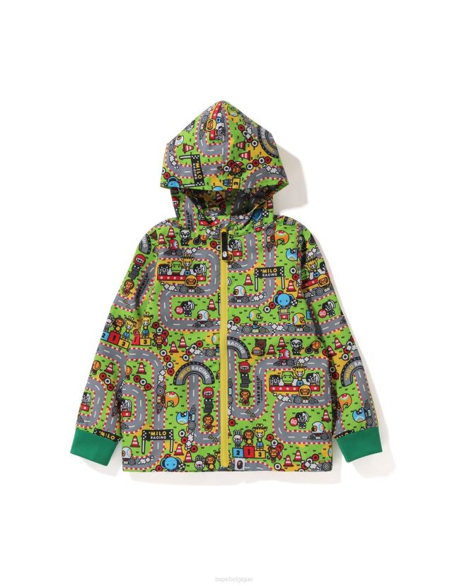 veste à capuche bébé milo racing A Bathing Ape enfants ZHX6N41723 cause