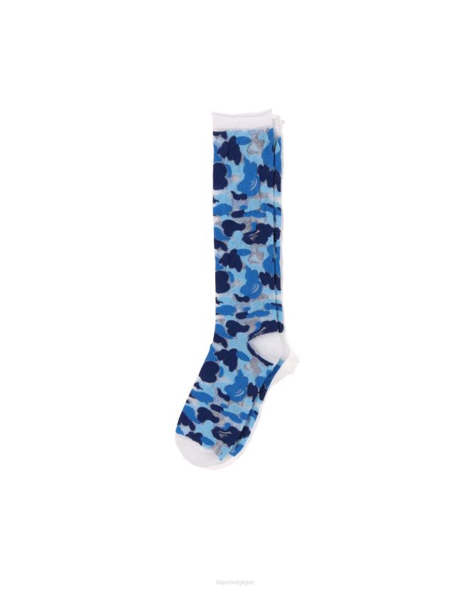 abc camo clair chaussettes A Bathing Ape femmes ZHX6N41065 bleu clair