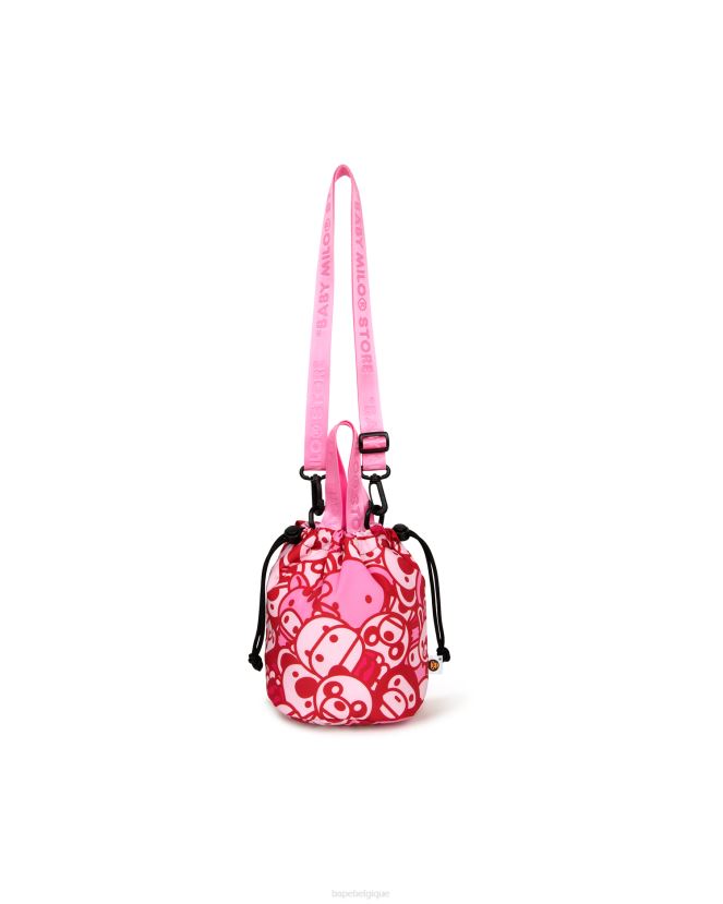 sac lanterne bébé milo A Bathing Ape femmes ZHX6N41079 rose