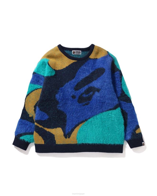 tricot oversize camouflage marbré A Bathing Ape femmes ZHX6N41020 cause