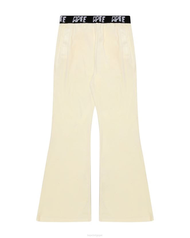 pantalon de jogging en velours A Bathing Ape femmes ZHX6N41041 blanc