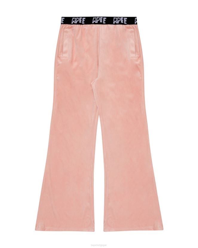 pantalon de jogging en velours A Bathing Ape femmes ZHX6N41042 rose
