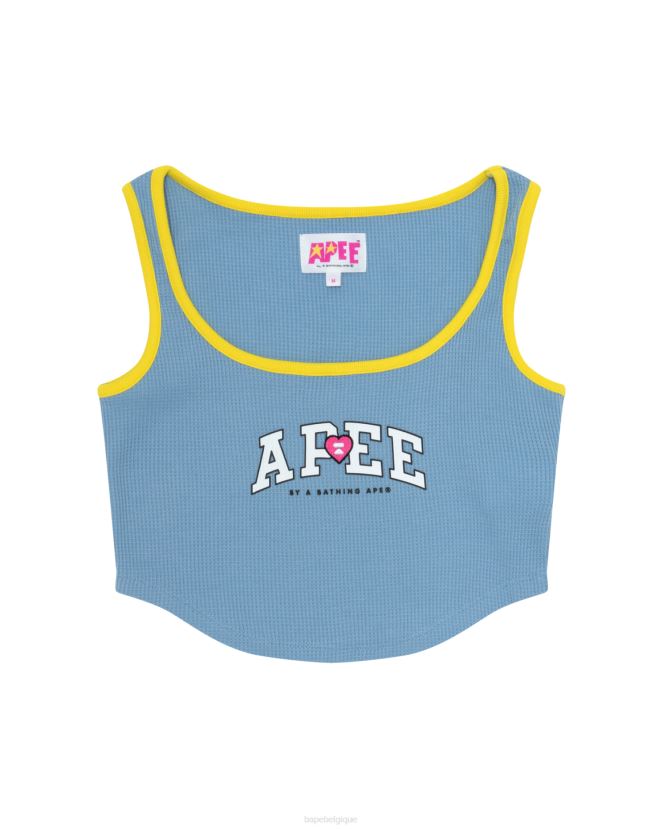 gilet graphique A Bathing Ape femmes ZHX6N4947 bleu acide