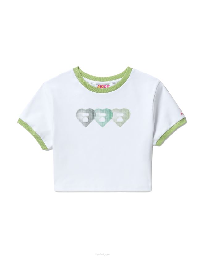 t-shirt court graphique #3 A Bathing Ape femmes ZHX6N4846 blanc
