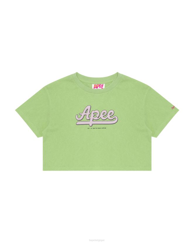 t-shirt court graphique A Bathing Ape femmes ZHX6N4951 vert d'automne