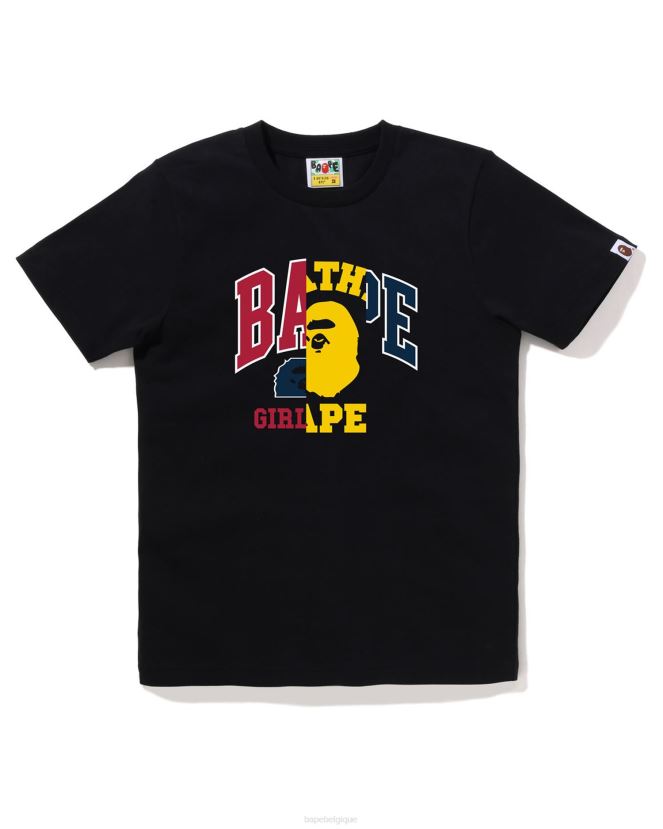 t-shirt graphique A Bathing Ape femmes ZHX6N4866 noir