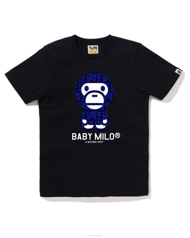 t-shirt milo pour bébé à monogramme et logo A Bathing Ape femmes ZHX6N4851 noir