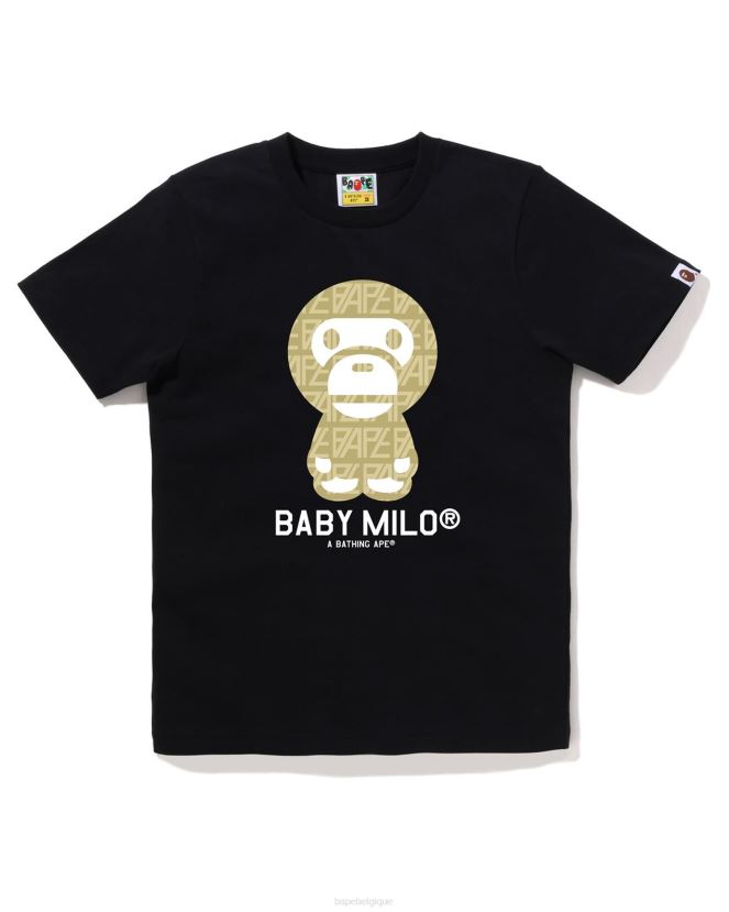 t-shirt milo pour bébé à monogramme et logo A Bathing Ape femmes ZHX6N4852 noir