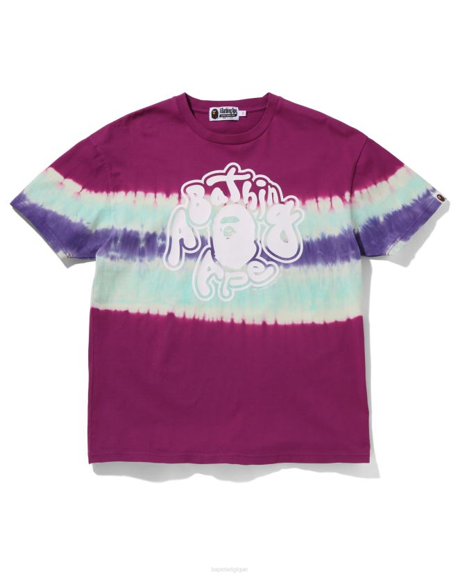 t-shirt oversize à effet tie-dye A Bathing Ape femmes ZHX6N4996 violet