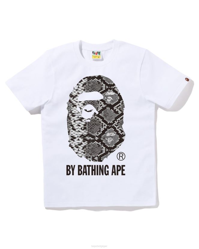 t-shirt serpent A Bathing Ape femmes ZHX6N4875 blanc