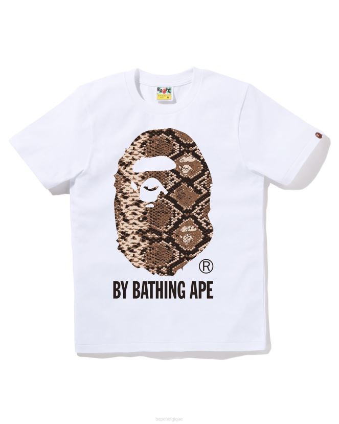 t-shirt serpent A Bathing Ape femmes ZHX6N4876 blanc