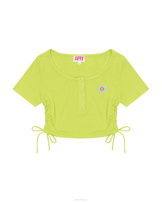 top court à lien de resserrage A Bathing Ape femmes ZHX6N4933 vert clair