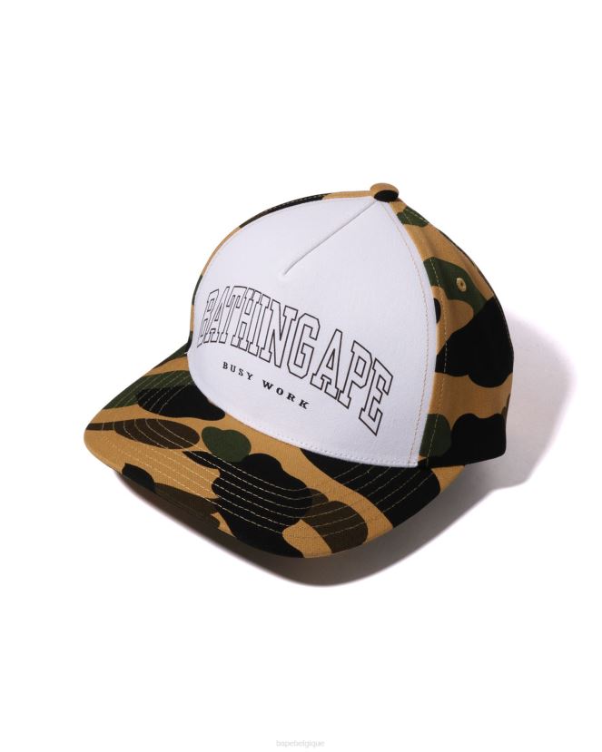 1ère casquette camouflage A Bathing Ape Hommes ZHX6N4472 jaune