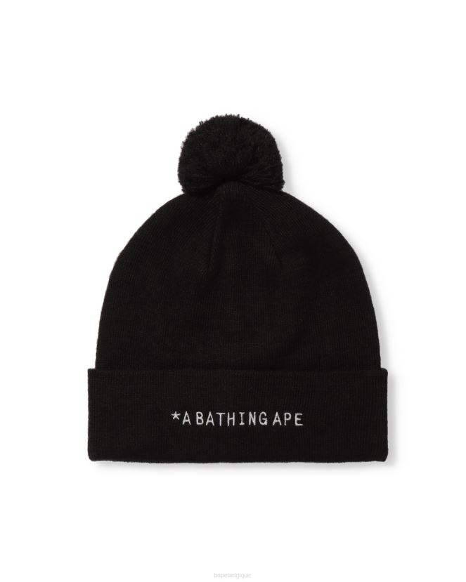 bonnet en tricot A Bathing Ape Hommes ZHX6N4637 noir