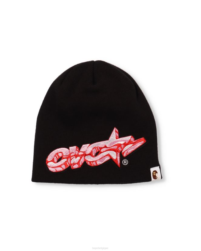 bonnet en tricot x ovo A Bathing Ape Hommes ZHX6N4652 noir