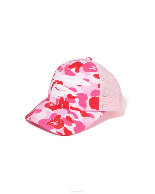 casquette abc camo face mesh A Bathing Ape Hommes ZHX6N4404 rose