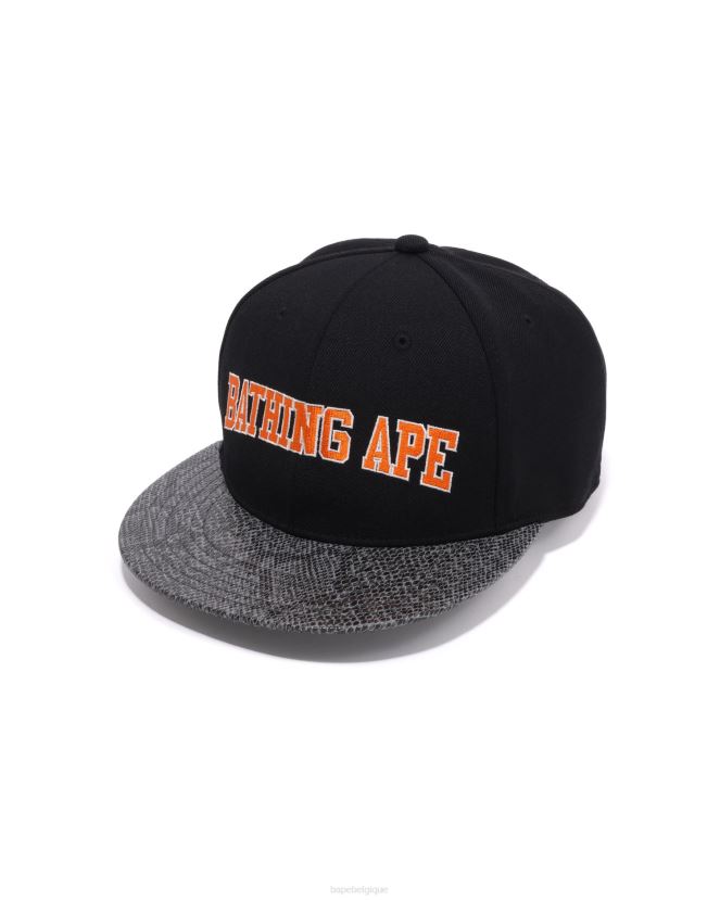 casquette à empiècement serpent A Bathing Ape Hommes ZHX6N4545 noir