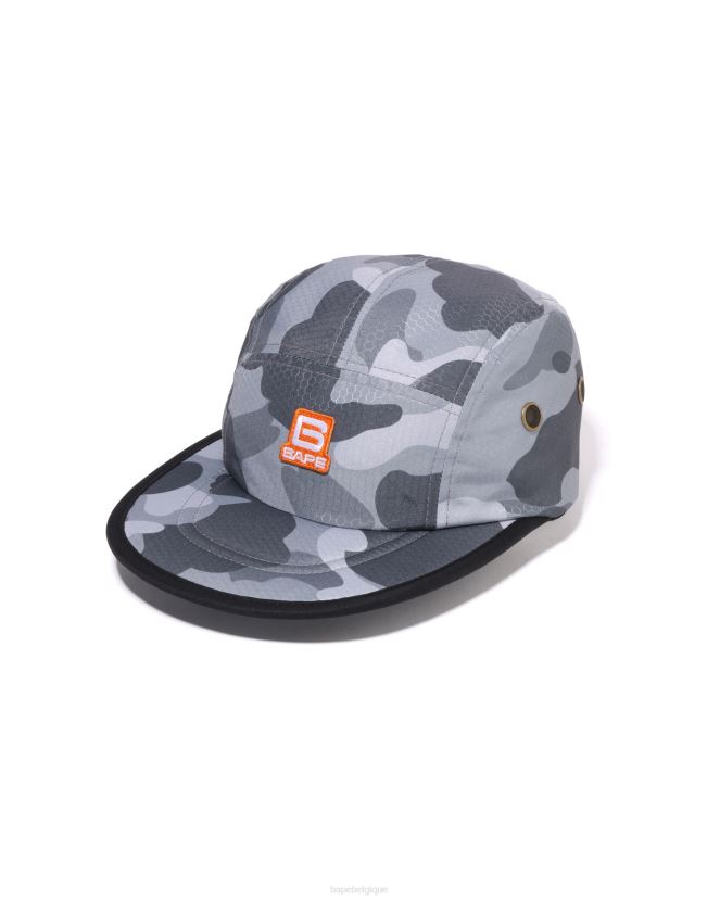 casquette jet camo nid d'abeille A Bathing Ape Hommes ZHX6N4414 gris