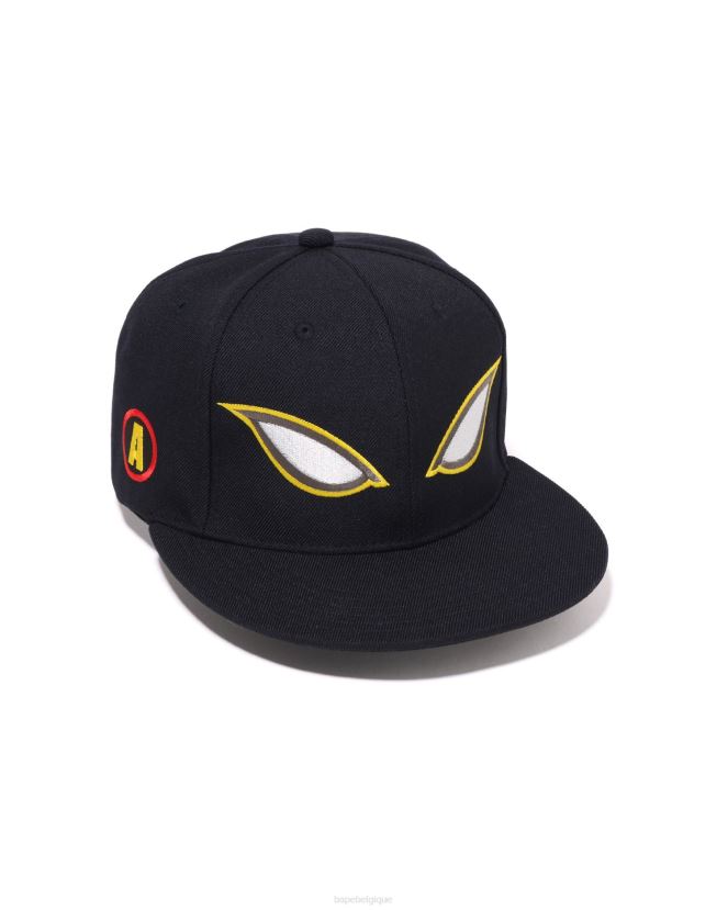 casquette snap back shadow A Bathing Ape Hommes ZHX6N4416 bleu marine