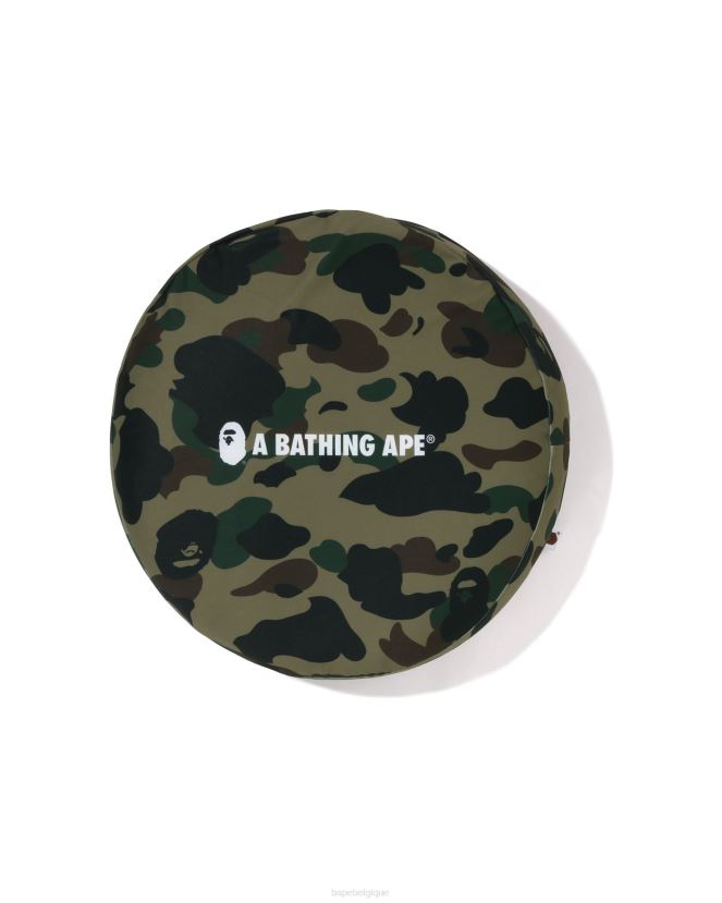 1er coussin de perles duveteuses cercle camo A Bathing Ape Hommes ZHX6N4487 armée verte