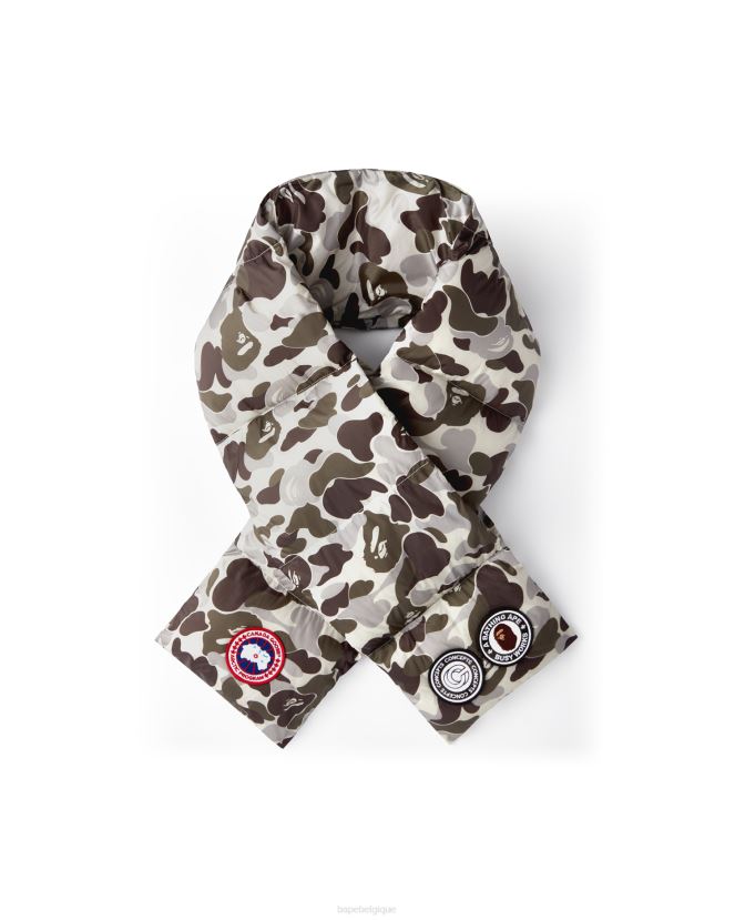 x canada goose x concepts abc foulard en duvet camouflage A Bathing Ape Hommes ZHX6N4615 gris