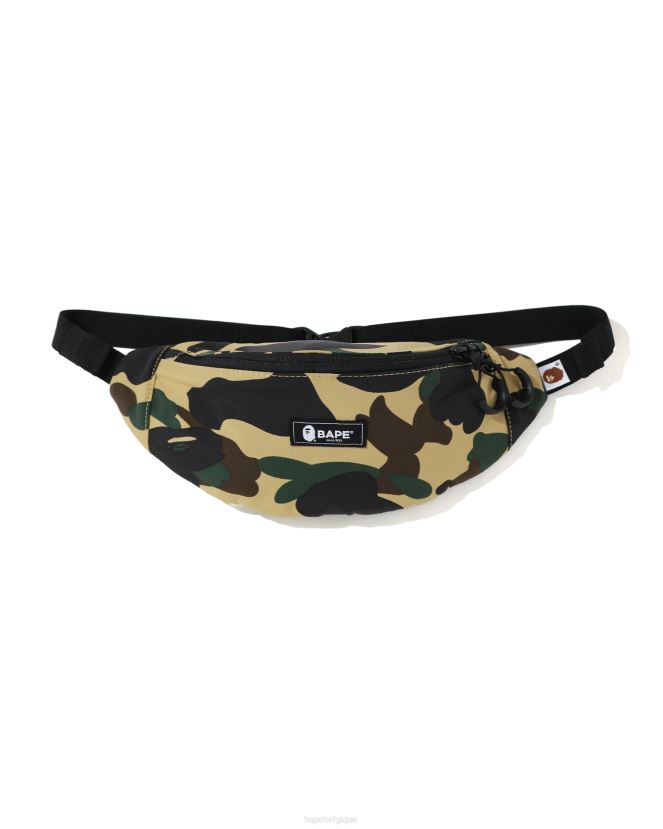 1er sac banane camouflage A Bathing Ape Hommes ZHX6N4774 jaune doux